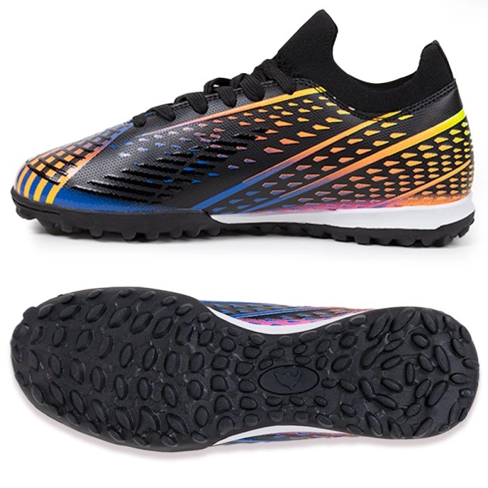 Бутсы футбольные KR-157 черно-оранжевый