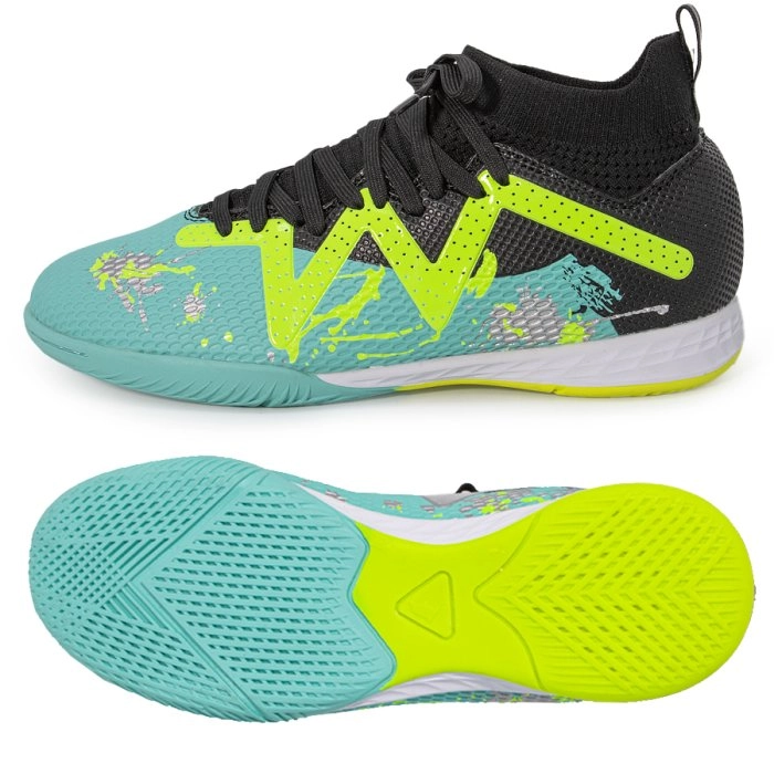 Бутсы футбольные KR-193/2 черно-бирюзовые