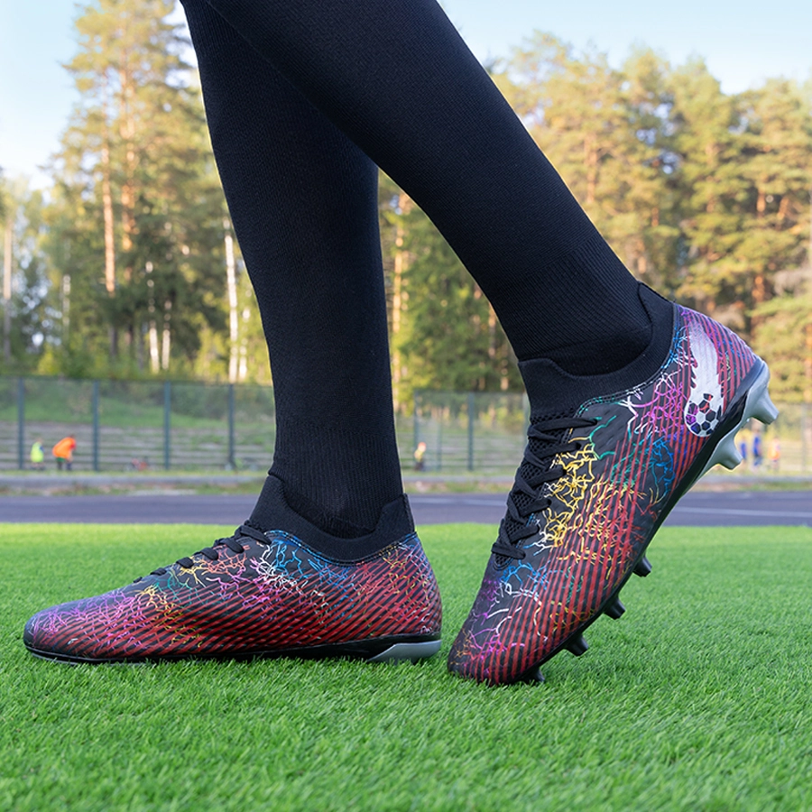 Бутсы футбольные KR-135 черно-красный