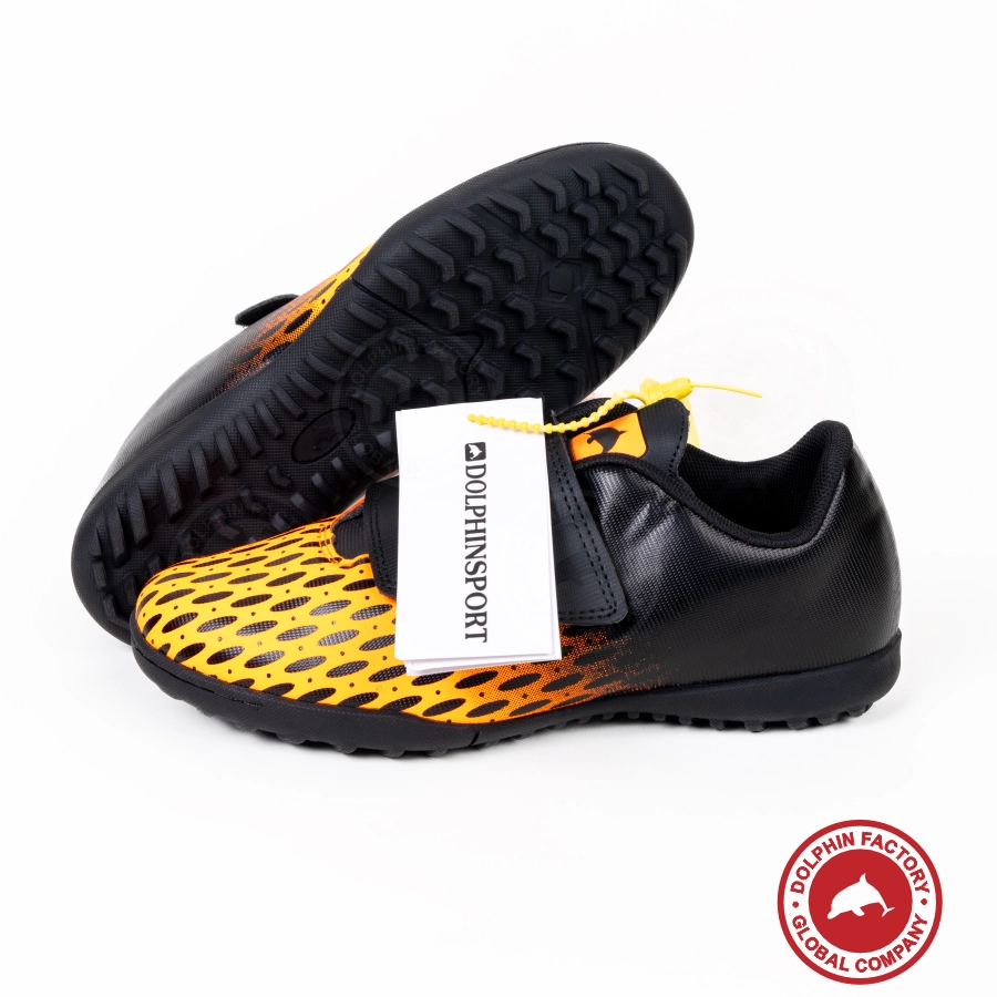 Бутсы футбольные KR-183 черно-оранжевый