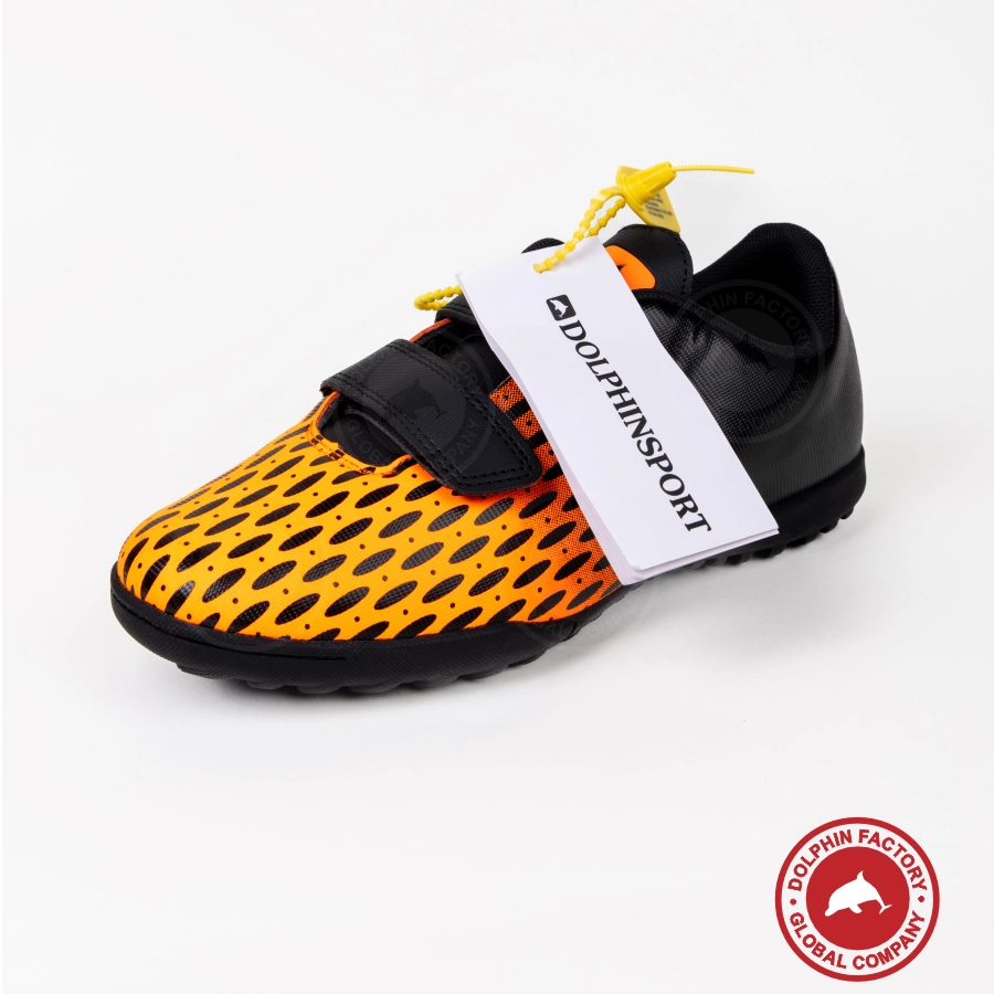 Бутсы футбольные KR-183 черно-оранжевый