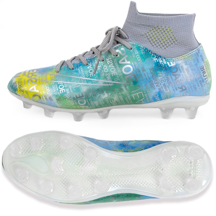 Бутсы футбольные KR-178/2 бело-голубой