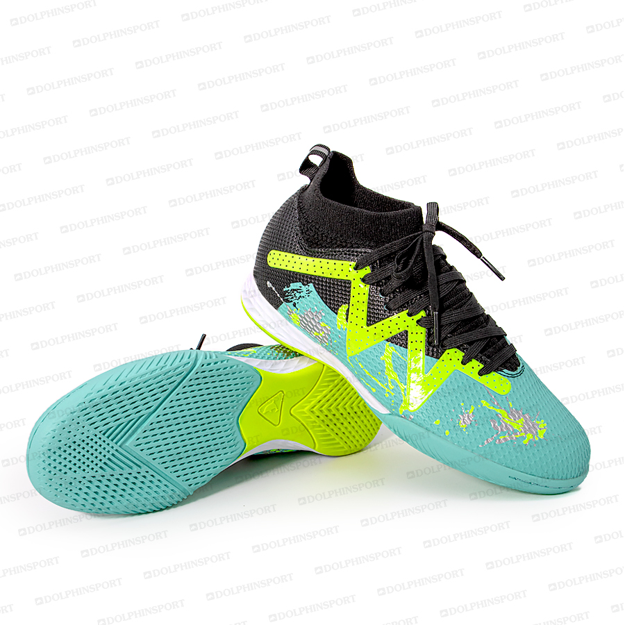 Бутсы футбольные KR-193/2 черно-бирюзовые
