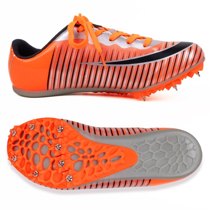 Шиповки KR-075 черно-оранжевые