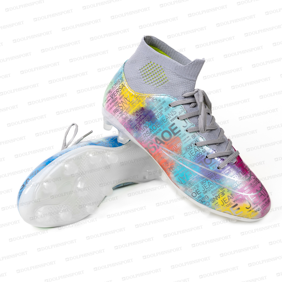 Бутсы футбольные KR-178/2 розовый-голубой