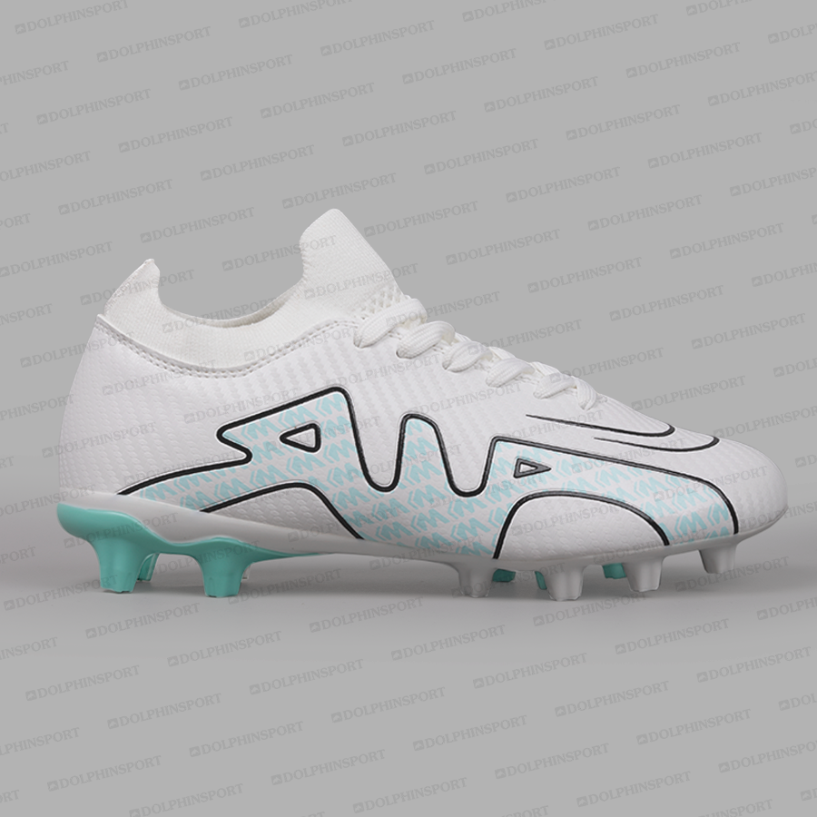 Бутсы футбольные KR-154 бело-бирюзовый