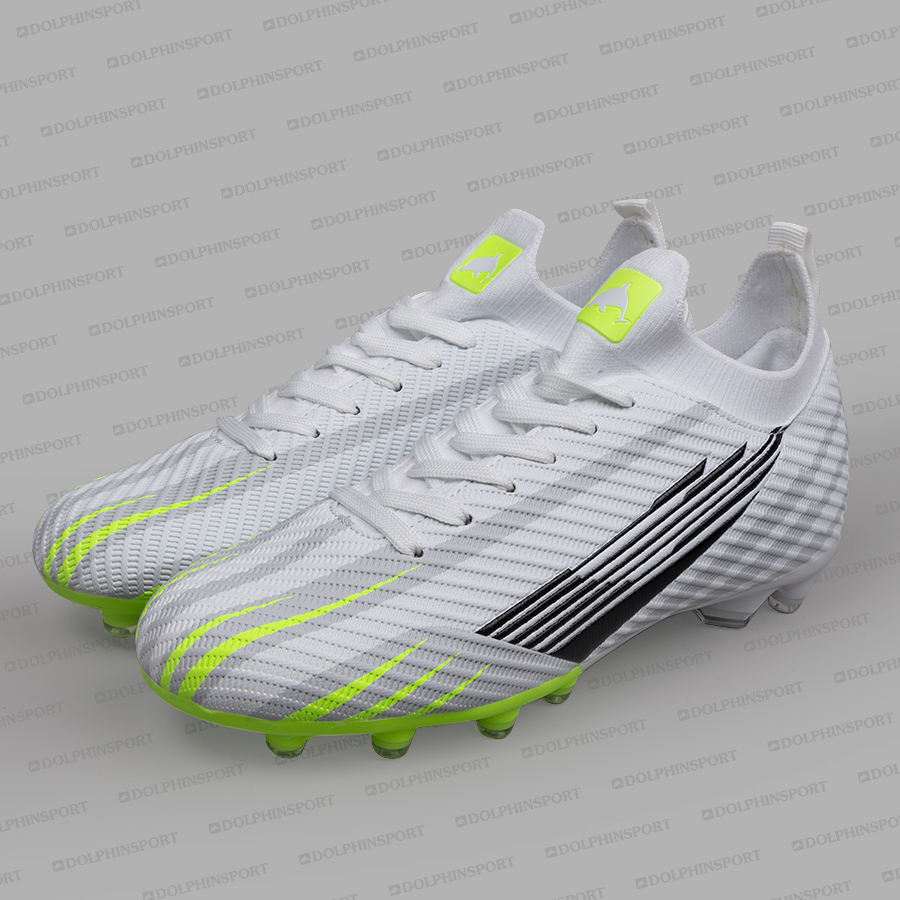 Бутсы футбольные KR-207 бело-зеленые