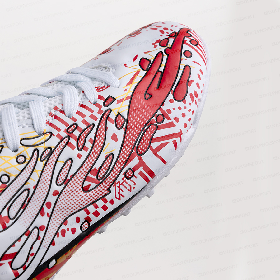 Бутсы футбольные KR-187 бело-красный