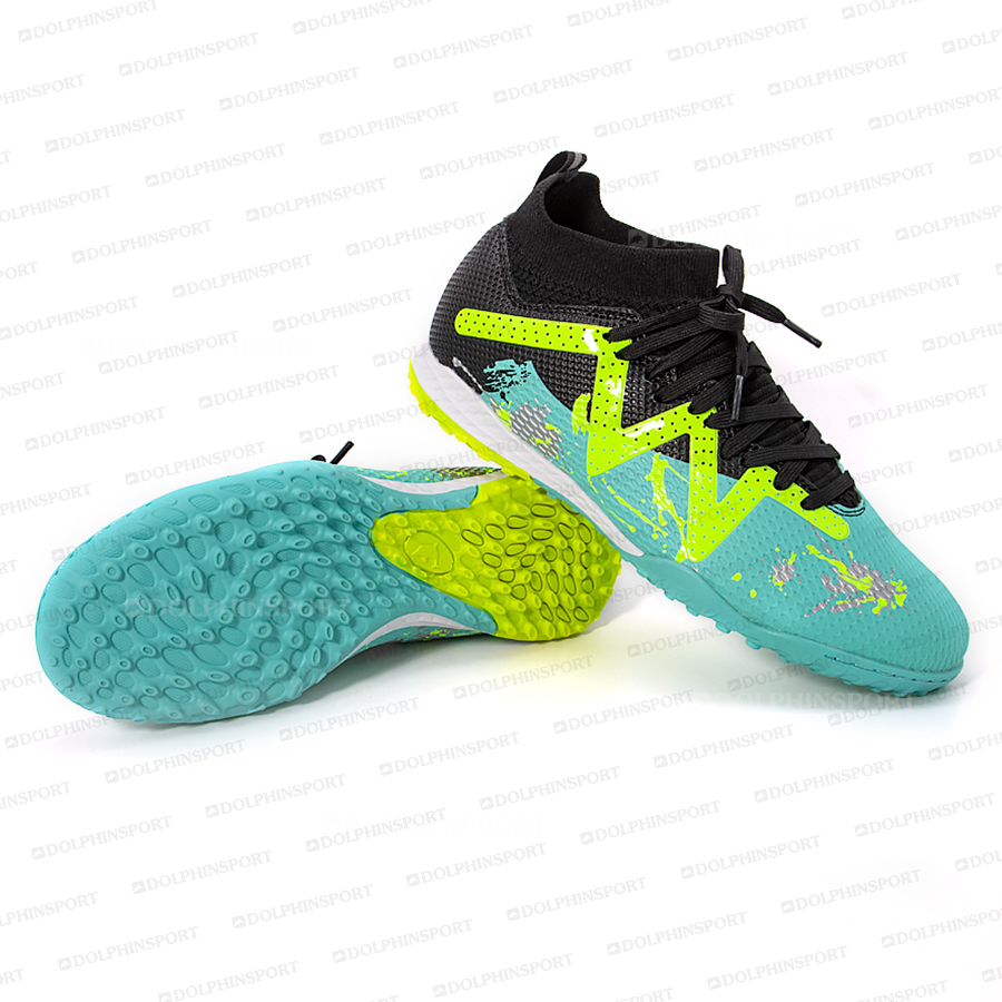 Бутсы футбольные KR-193 черно-бирюзовые