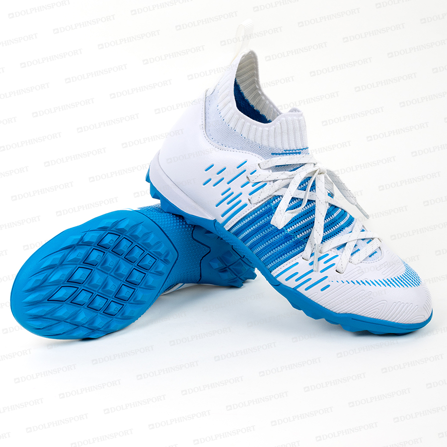 Бутсы футбольные KR-177 бело-голубой