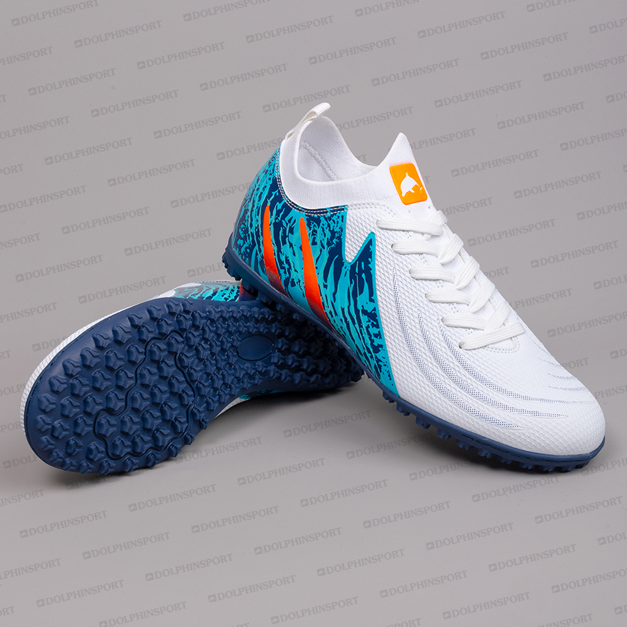 Бутсы футбольные KR-201 бело-синие