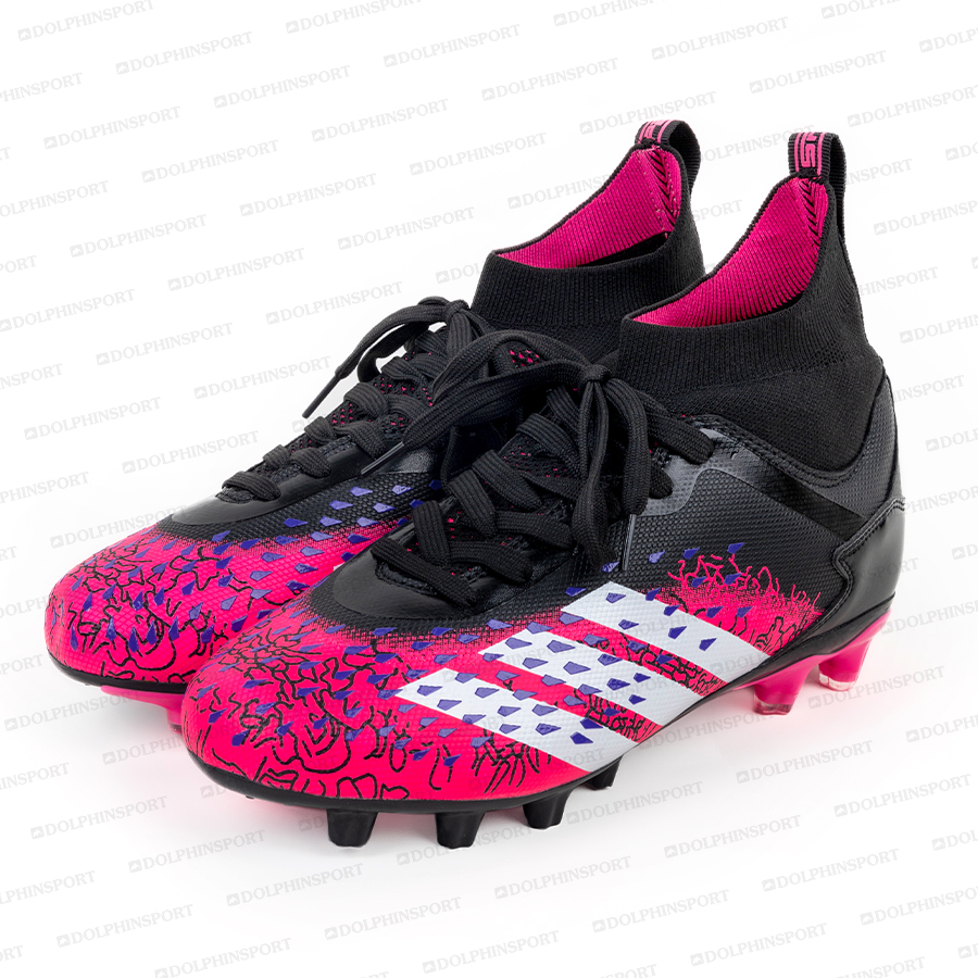 Бутсы футбольные KR-180/2 черно-розовые