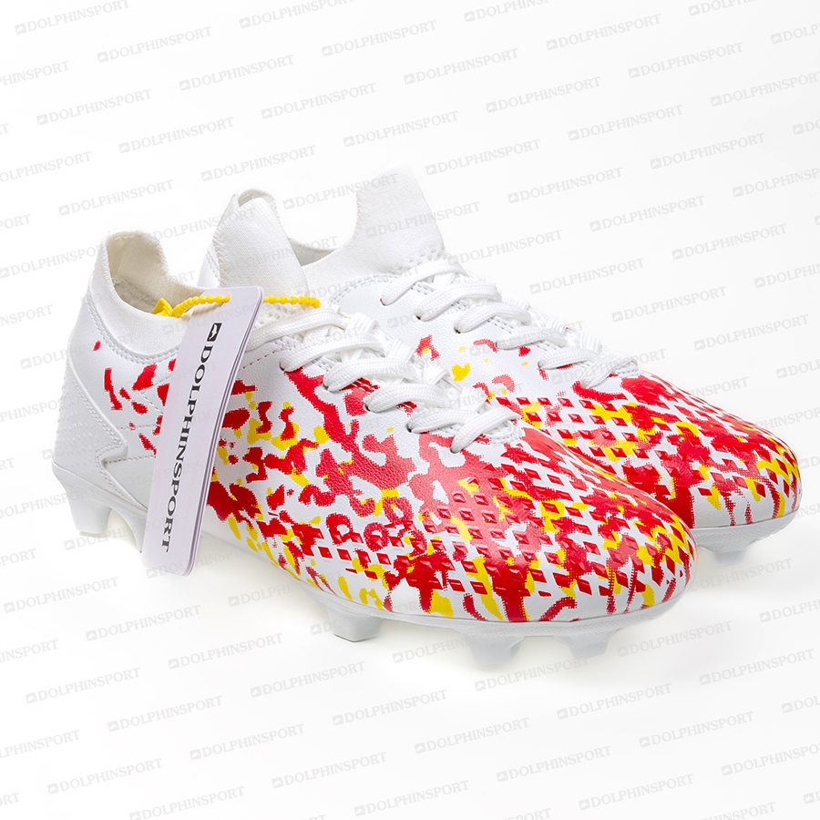 Бутсы футбольные KR-130 бело-красный