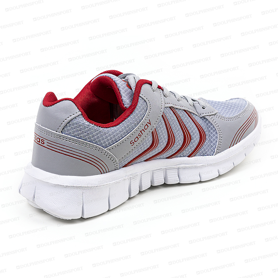 Кроссовки для бега KR-003/1 серо-красные