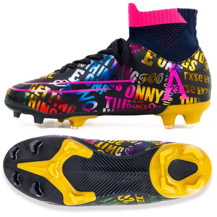 Бутсы футбольные KR-179/2 черно-розовый