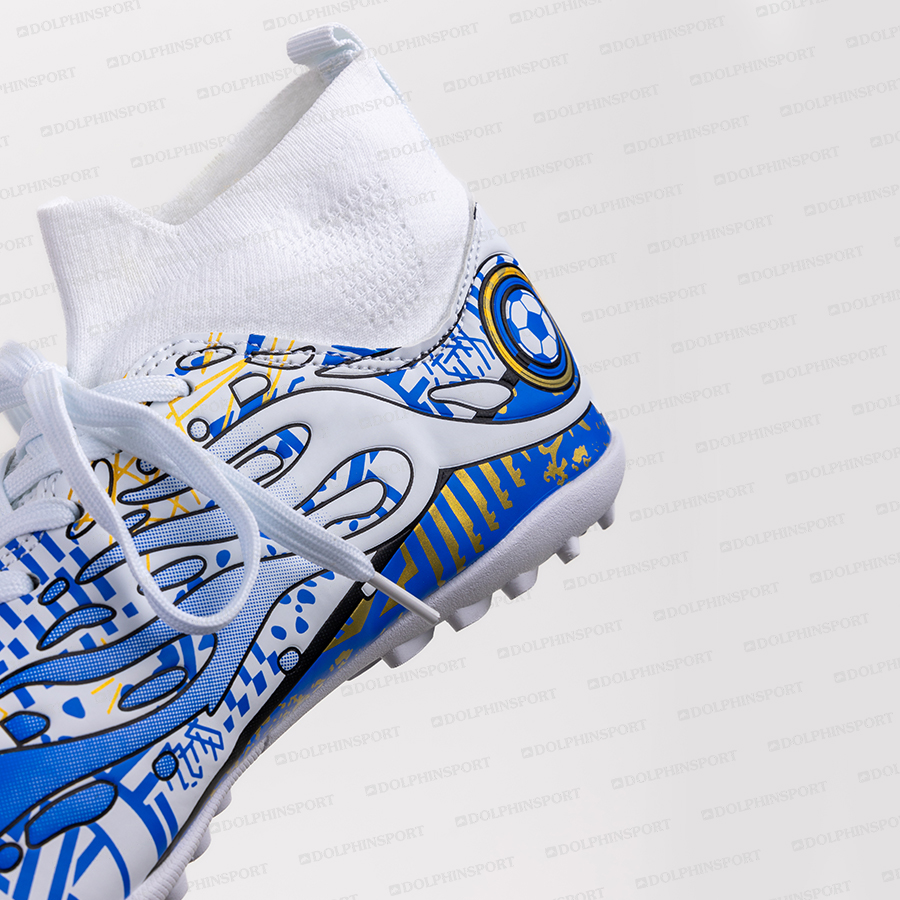 Бутсы футбольные KR-187 бело-синий