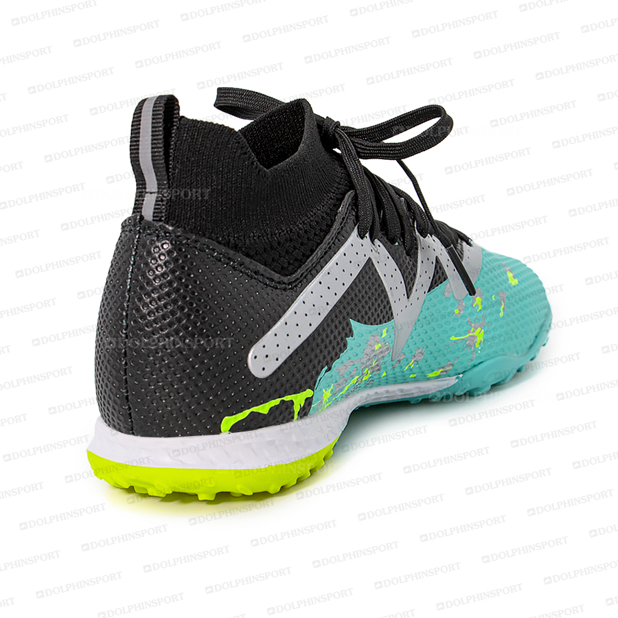 Бутсы футбольные KR-193 черно-бирюзовые