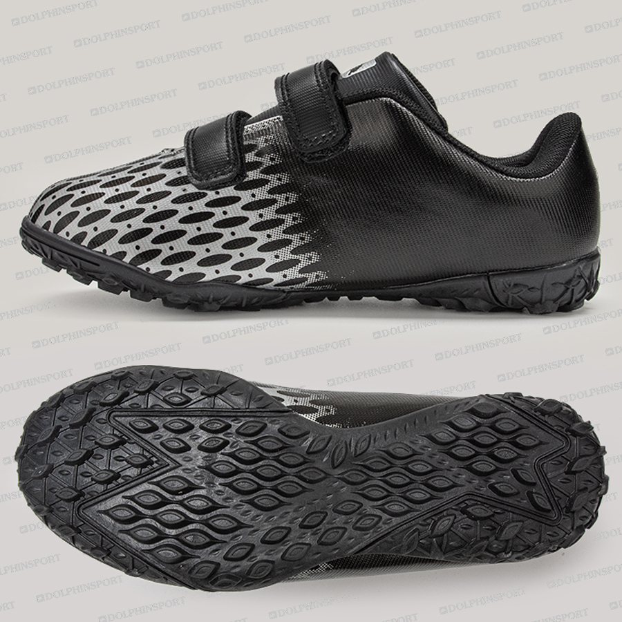 Бутсы футбольные KR-183 черно-серые