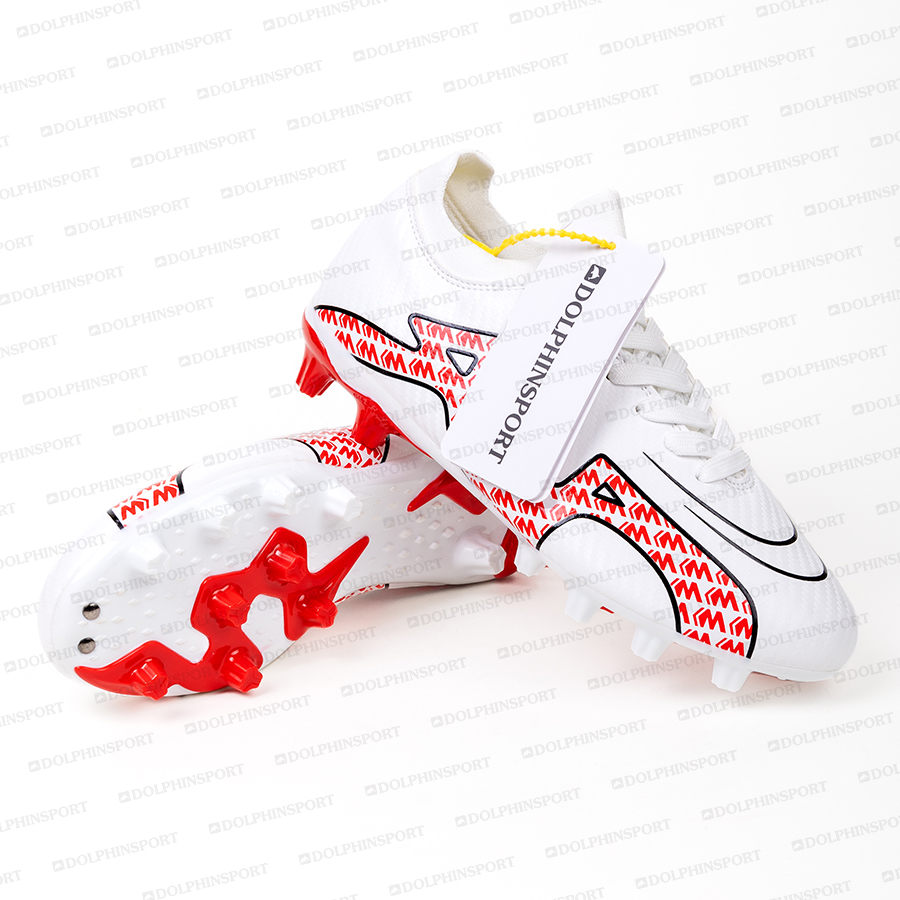 Бутсы футбольные KR-154 бело-красный