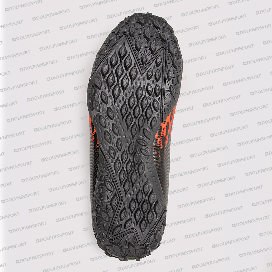 Бутсы футбольные KR-183 черно-оранжевые