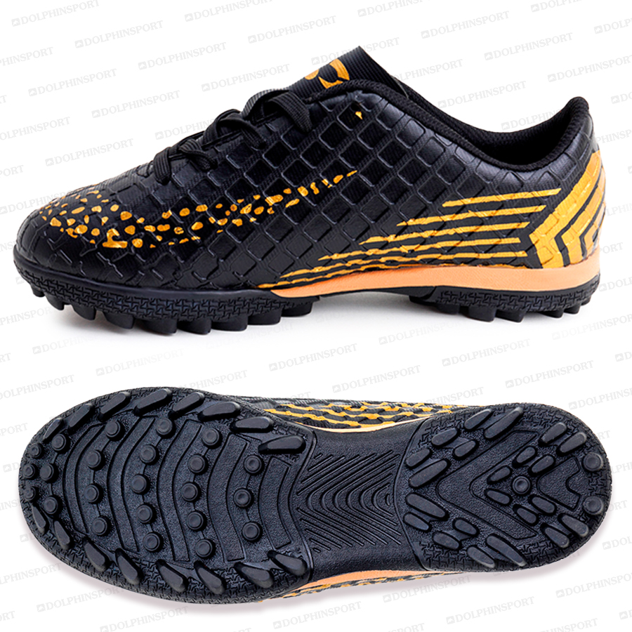 Бутсы футбольные KR-072 черно-золотые