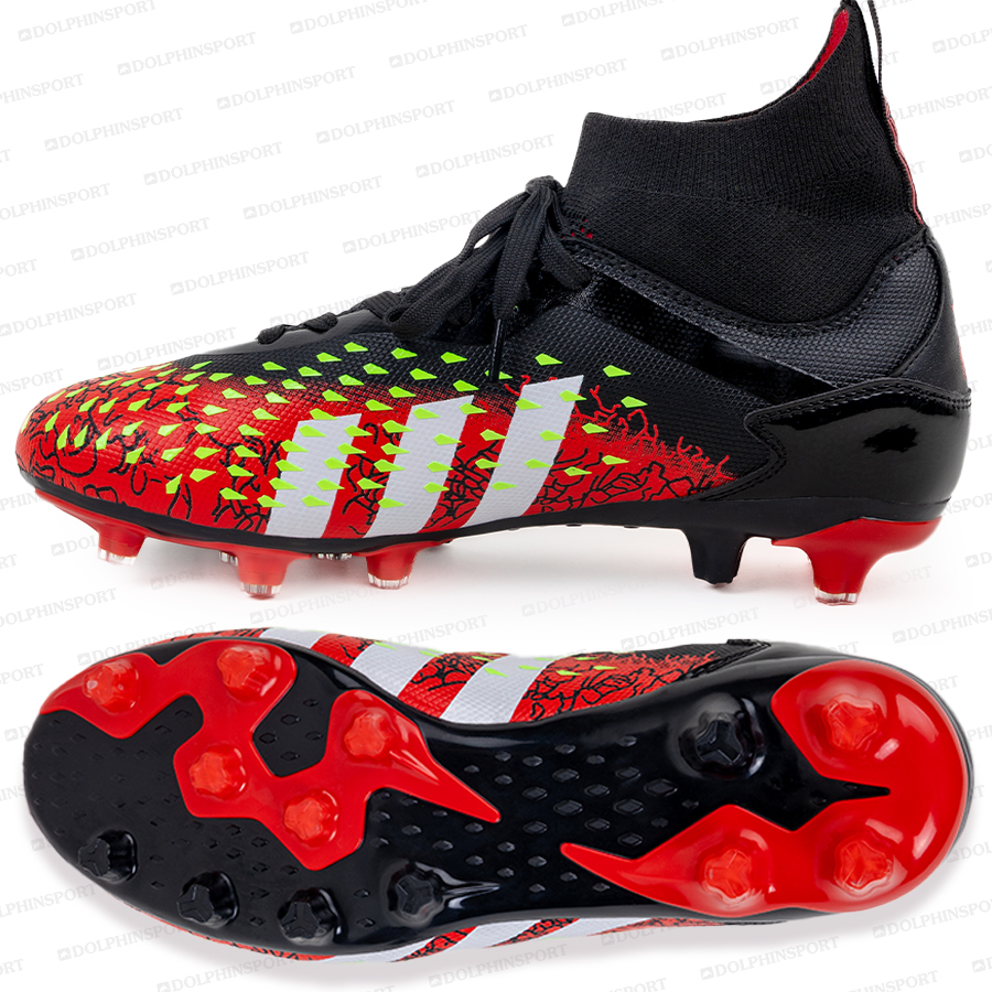 Бутсы футбольные KR-180/2 черно-красные