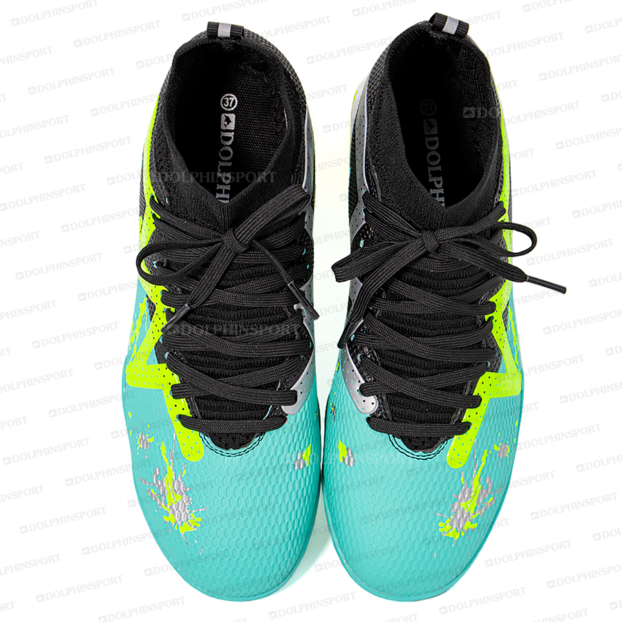 Бутсы футбольные KR-193 черно-бирюзовые