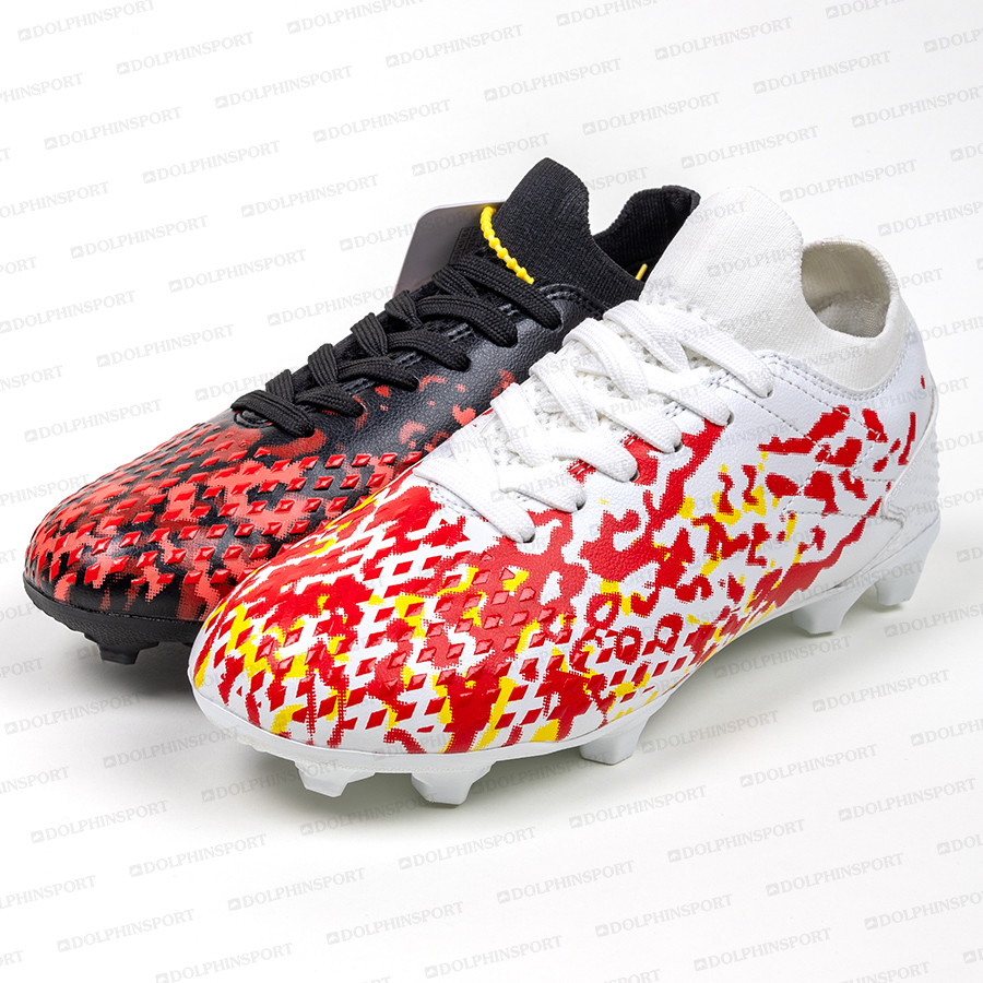 Бутсы футбольные KR-130 белый-черный