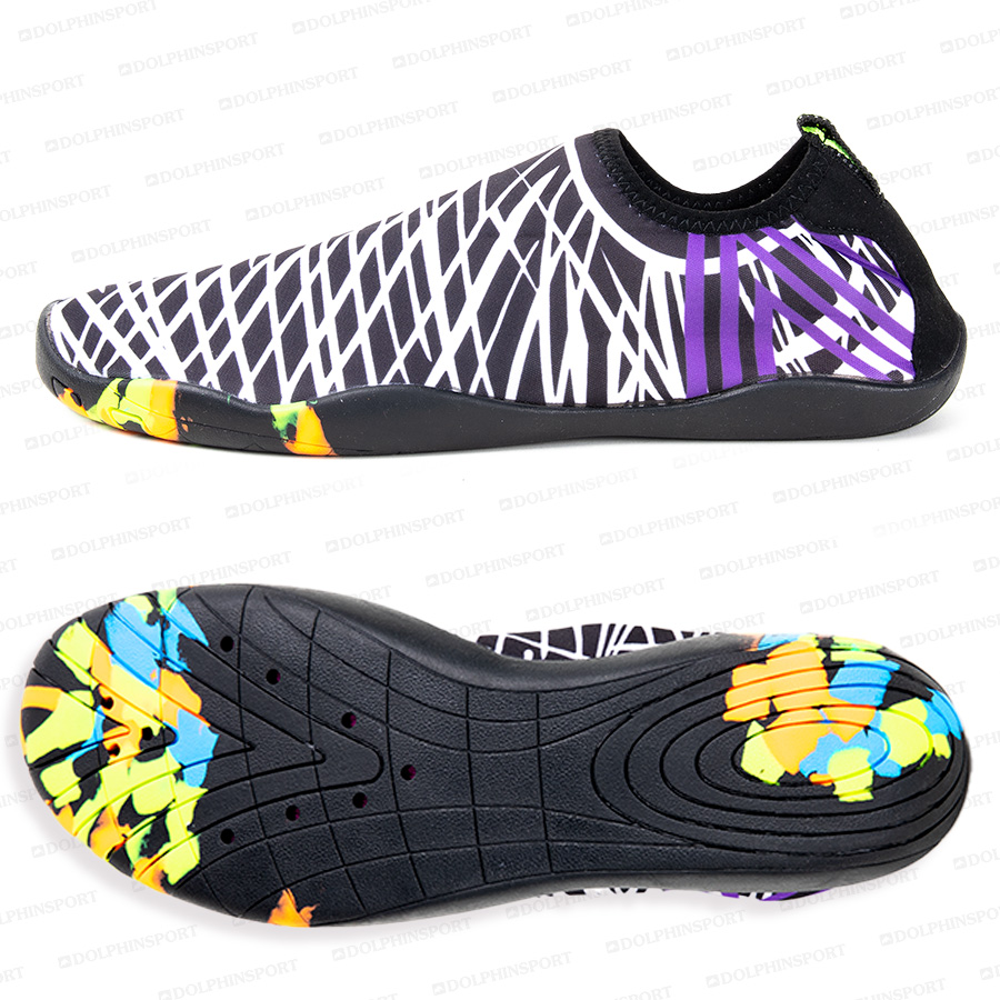 Аквасоки / Аквашуз KR-054 черно-белый