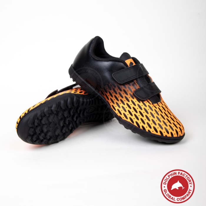 Бутсы футбольные KR-183 черно-оранжевый