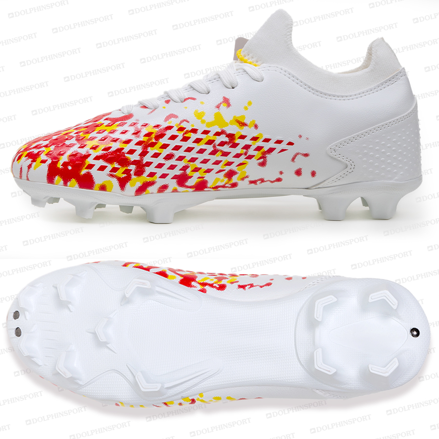 Бутсы футбольные KR-130 бело-красный