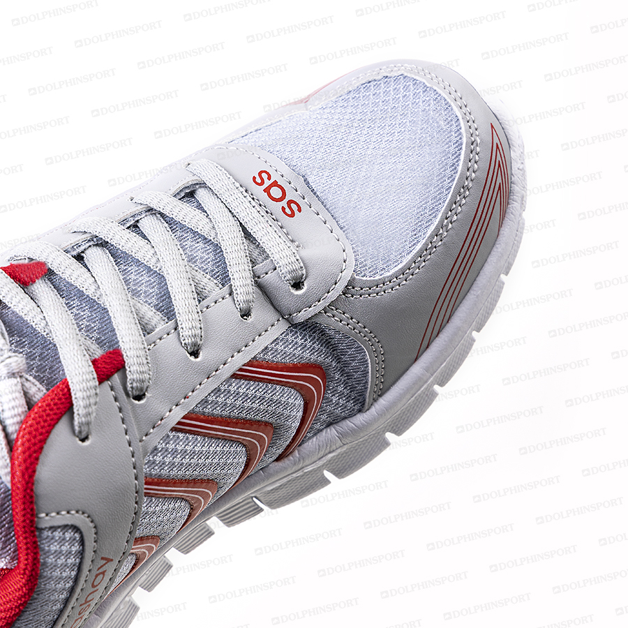 Кроссовки для бега KR-003/1 серо-красные