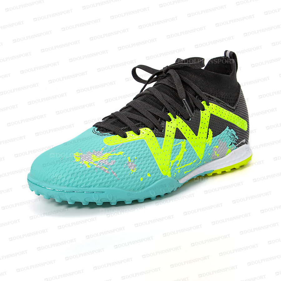 Бутсы футбольные KR-193 черно-бирюзовые