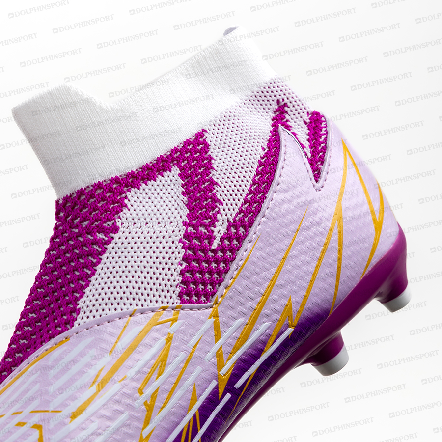 Бутсы футбольные KR-188 бело-фиолетовый