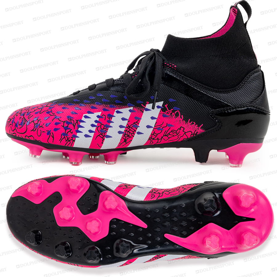 Бутсы футбольные KR-180/2 черно-розовые