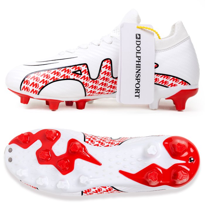 Бутсы футбольные KR-154 бело-красный
