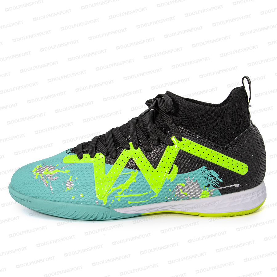 Бутсы футбольные KR-193/2 черно-бирюзовые