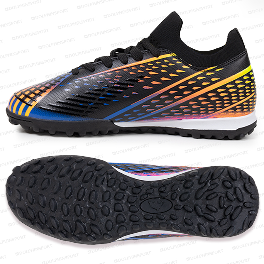 Бутсы футбольные KR-157 черно-оранжевый