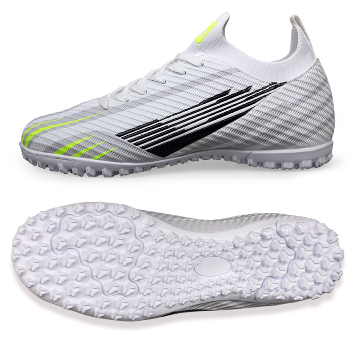 Бутсы футбольные KR-200 бело-зеленые