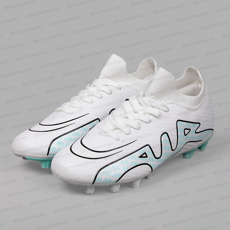 Бутсы футбольные KR-154 бело-бирюзовый