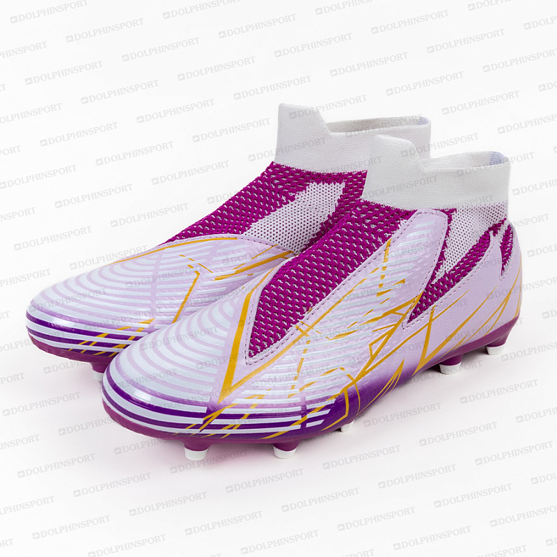 Бутсы футбольные KR-188 бело-фиолетовый