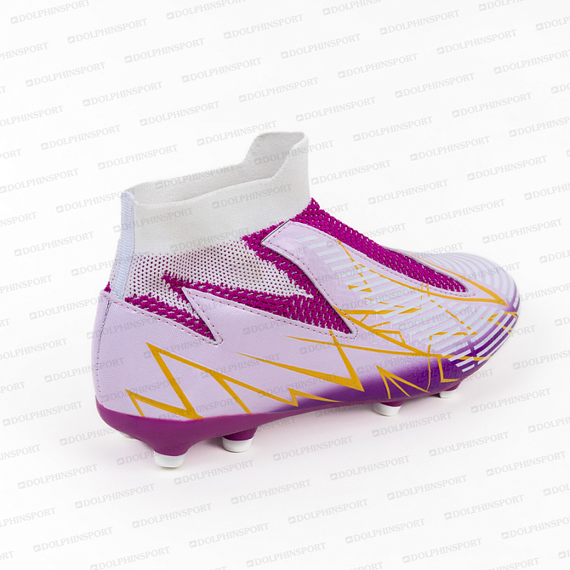 Бутсы футбольные KR-188 бело-фиолетовый
