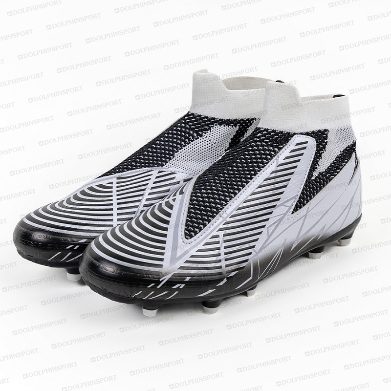 Бутсы футбольные KR-188 бело-черный