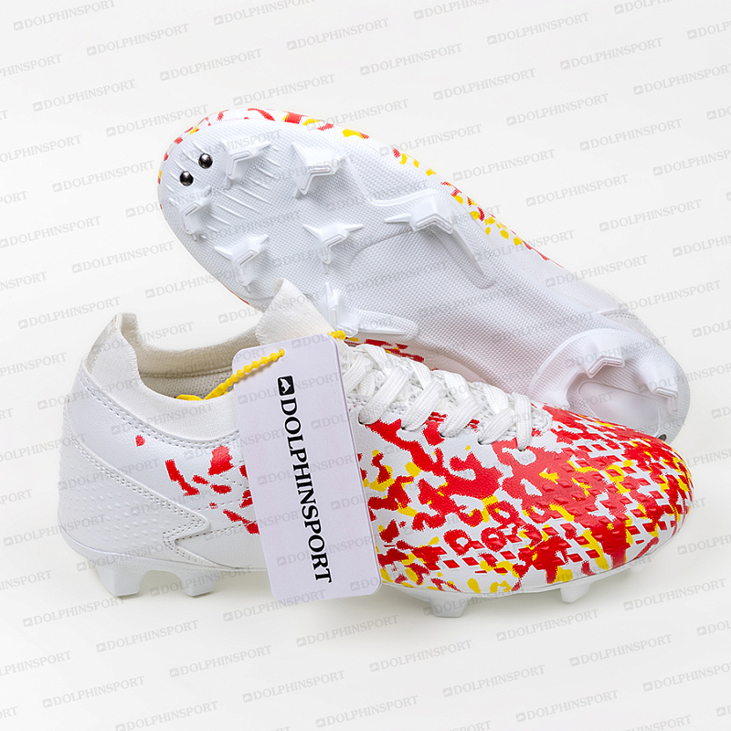 Бутсы футбольные KR-130 бело-красный