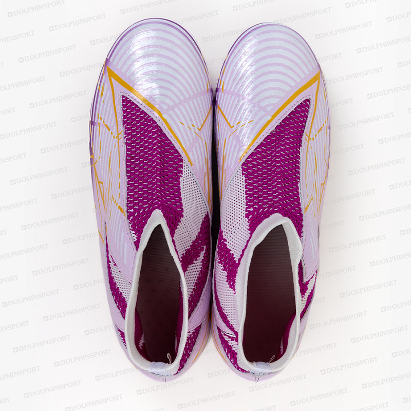 Бутсы футбольные KR-188 бело-фиолетовый