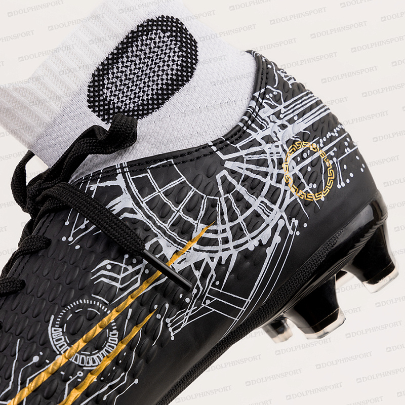 Бутсы футбольные KR-185 белый-черный