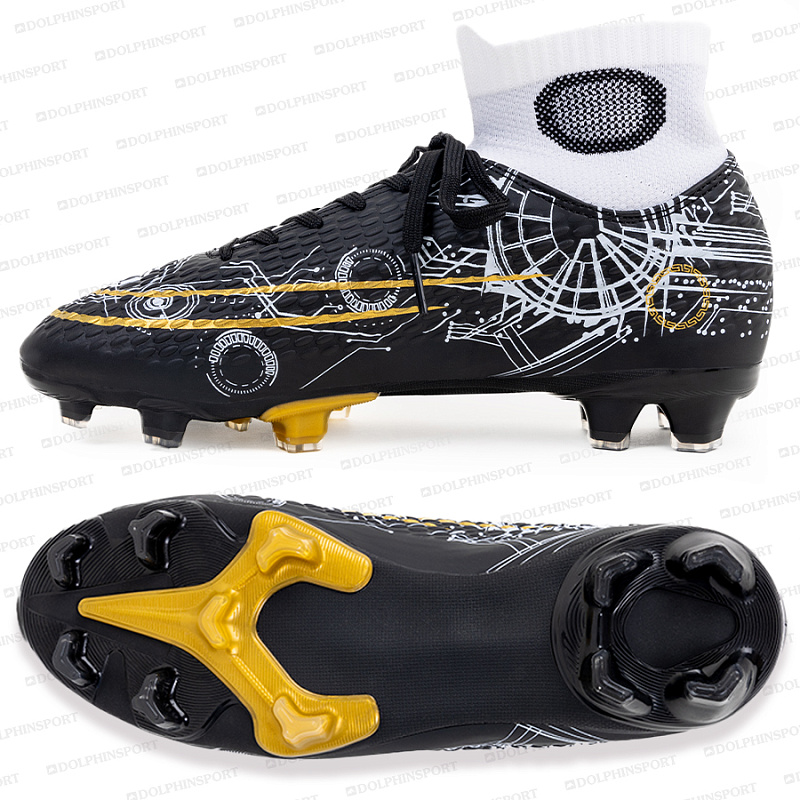 Бутсы футбольные KR-185 белый-черный